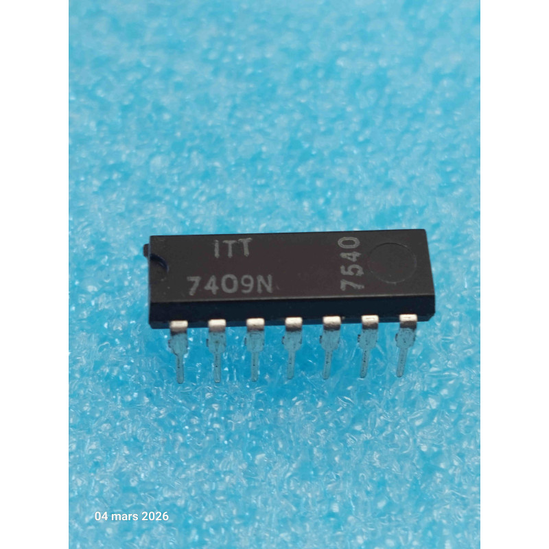 Lot de 2 ci 7409N ~ ic  ITT 7409 N dip14 Integrated Circuit NOS ( TIRO6 )