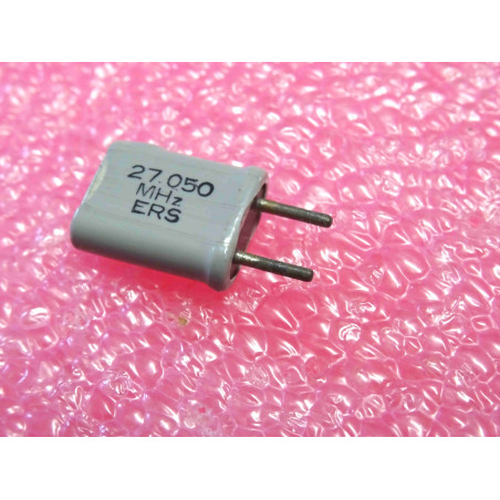 Lot de 3: 27.050 MHz , quartz ERS , entraxe 4.9mm (1O2)