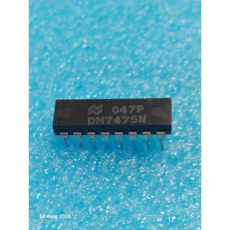 Lot de 2 ci DM7475N ~ ic DM 7475 N dip16 Integrated Circuit NOS ( TIRO6 )