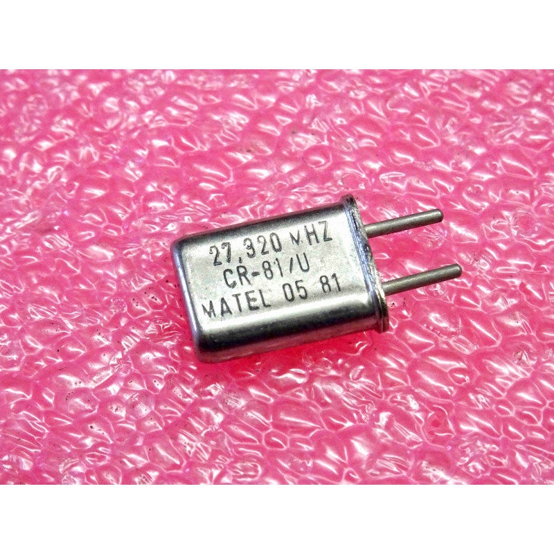 27.320 MHz , quartz crystal CR-81/U Matel , entraxe 4.9mm (1O2)
