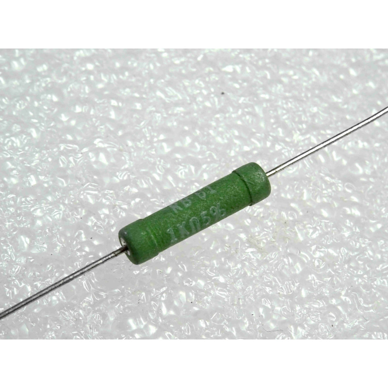 Lot de 5: résistance bobinée vitrifiée 1K-ohm 1000R ~ 5% , 21x5mm , RB61 , 5W (P14A)