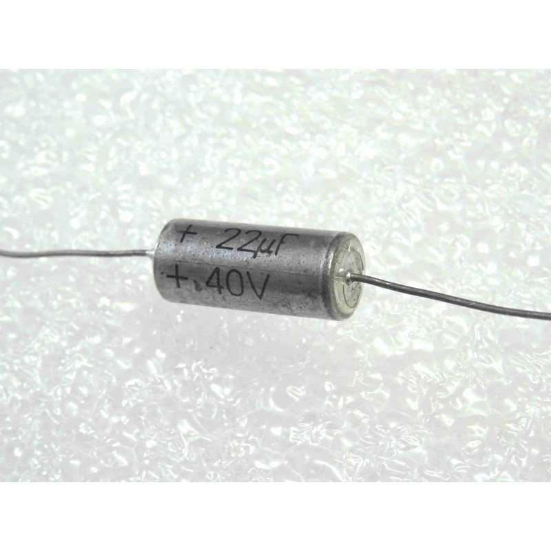 Lot de 5: condensateur tantale axial 22µF 22uF 40V ~ CTS13 , Ø7x16mm , 10% , Firca