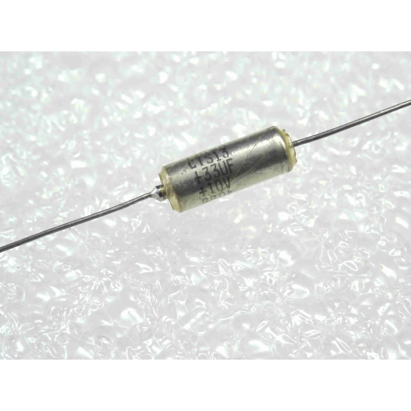 Lot de 5: condensateur tantale axial 33µF 33uF 10V ~ CTS13 , Ø4x11mm , Firca