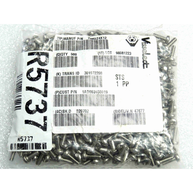 Lot de 500: vis tête plate cruciforme XR-pozidriv 4x12mm Visselect 7985IZ4X12 ~ Alcatel-Lucent 1AD003150019 (2X2)