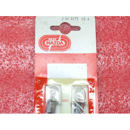 2 ampoules MAZDA à baillonnette ~ Z67 , 4.75V , 0.5A , P13.5S (4J2)