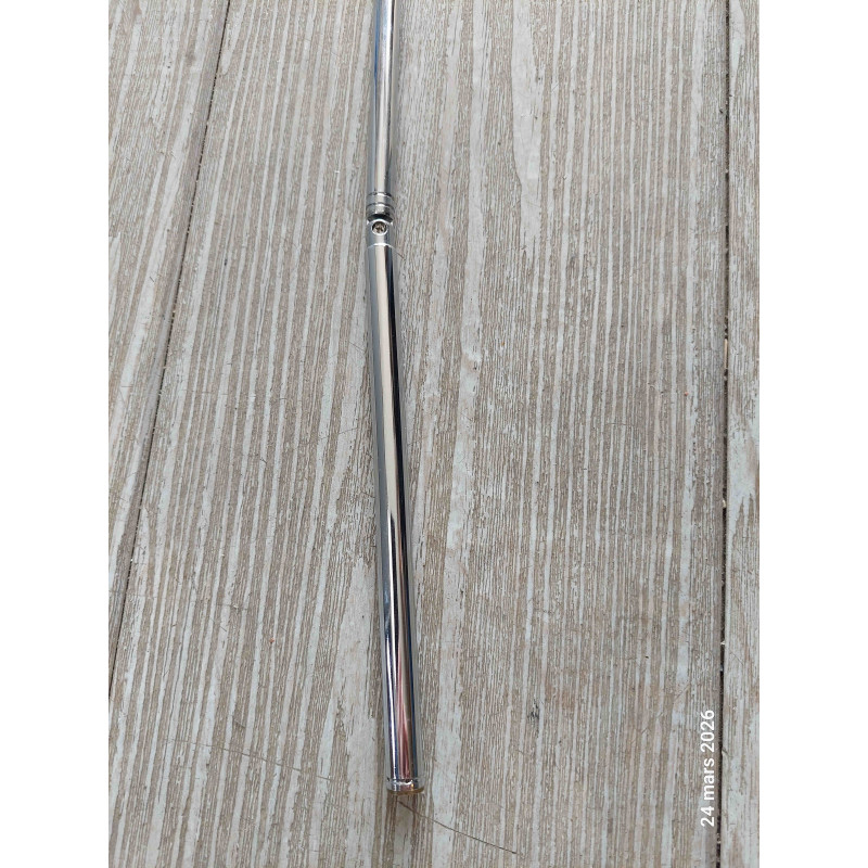 Antenne Radio Télescopique Orientable AM FM laiton chromé 14cm 8 sections 68cm ( Q5C )