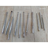 Lot de 11 Antennes Radio Télescopique avec Cosses AM FM laiton chromé 56 à 109cm( Q5C )