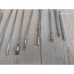 Lot de 11 Antennes Radio Télescopique avec Cosses AM FM laiton chromé 56 à 109cm( Q5C )