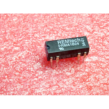 Lot de 2: relais PRMA 1B24 ~ PRMA1B24 , 1 form B , coil 24V 2150-ohm , operate voltage 2V to 18V ~ reed relay , REMtech (5N1)