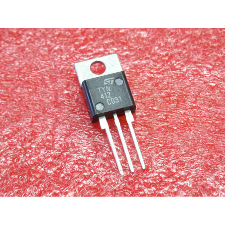 Lot de 3: thyristor TYN 412 ~ TYN412 ~ SCR , Urrm 400V , It 12A ~ boîtier TO-220AB , ST (L8A)