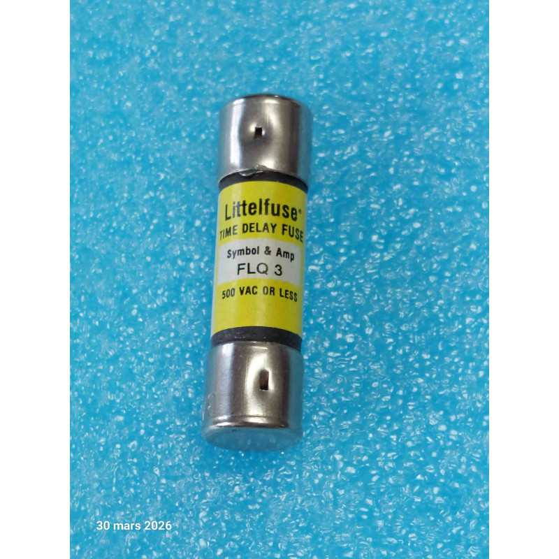 Fusible Littelfuse FLQ3 3A 500V Time Delay Fuse FLO