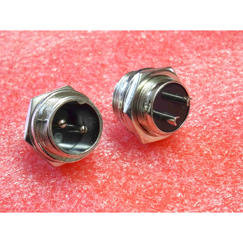 connecteur CB socle chassis micro verrouillable 2 broches mâle (J0A)