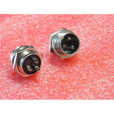connecteur CB socle chassis micro verrouillable 3 broches mâle (J0A)