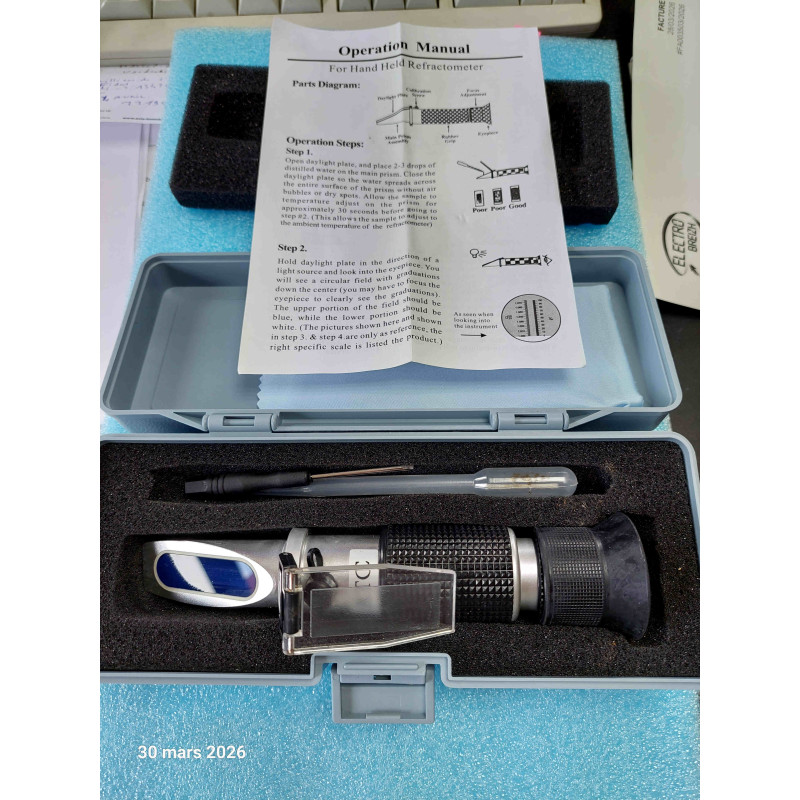 ATC PORTABLE REFRACTOMETER dans son Emballage D'origine + Accesoires  notice UK ( M17 )