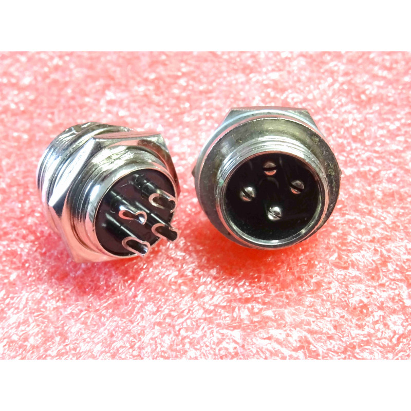 connecteur CB socle chassis micro verrouillable 4 broches mâle (J0A)