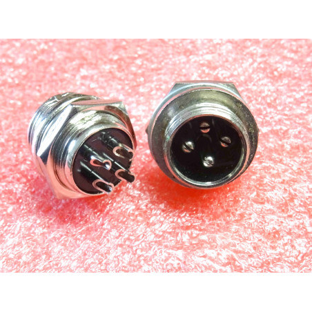 connecteur CB socle chassis micro verrouillable 4 broches mâle (J0A)