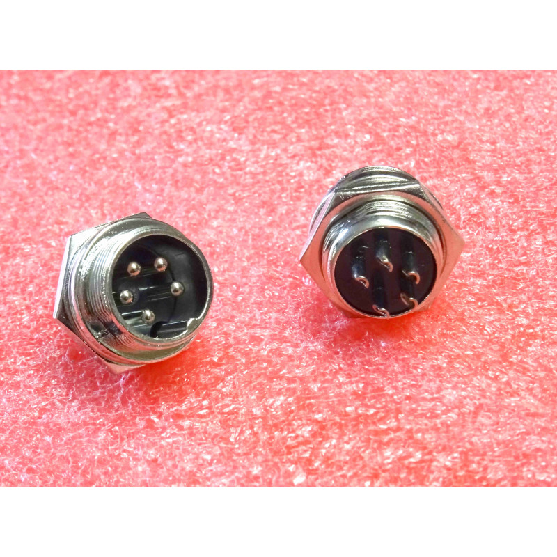 connecteur CB socle chassis micro verrouillable 5 broches mâle (J0B)