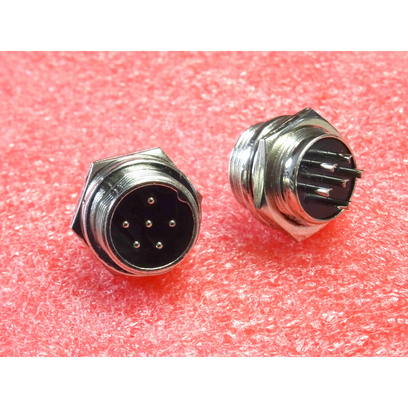 connecteur CB socle chassis micro verrouillable 6 broches mâle (J0B)