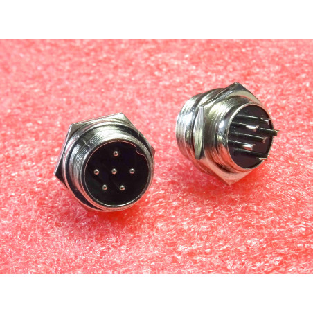 connecteur CB socle chassis micro verrouillable 6 broches mâle (J0B)