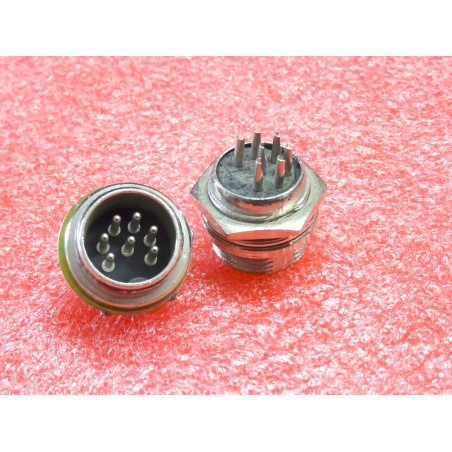 connecteur CB socle chassis micro verrouillable 7 broches mâle (J0A)