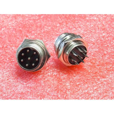 connecteur CB socle chassis micro verrouillable 8 broches mâle (J0B)