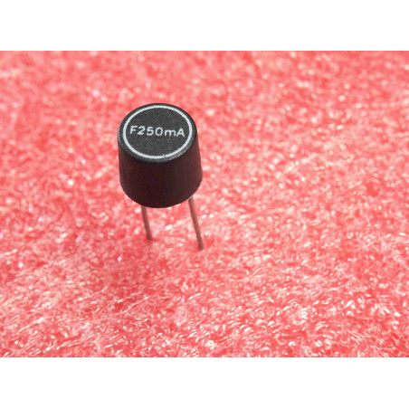 Lot de 5: microfusible mini fusible radial TR5 rapide 250mA ( 0.25A ) ~ entraxe 5.08mm , Ø8x7mm (N10)