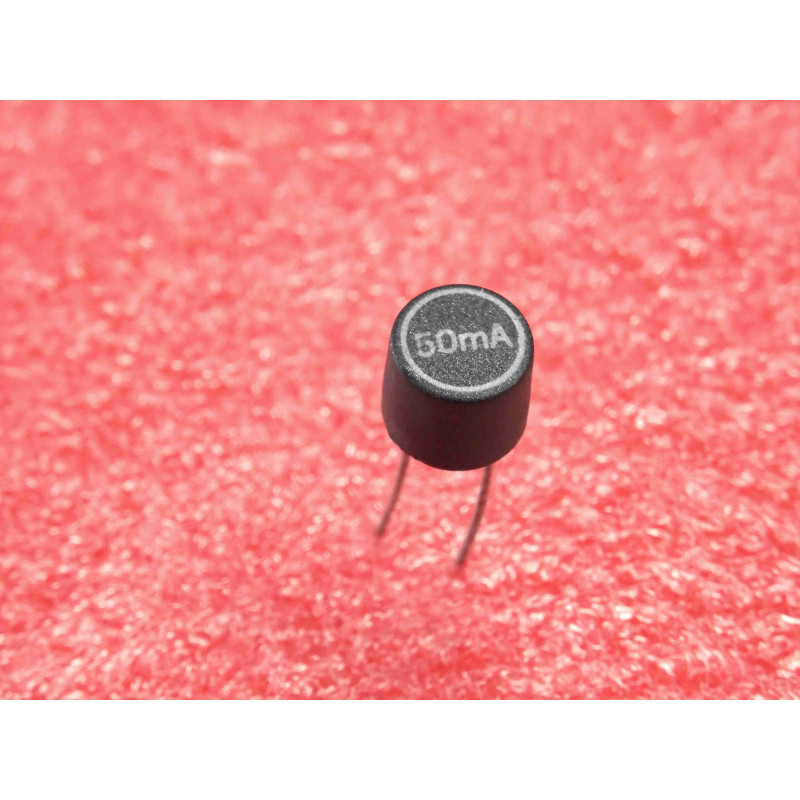 Lot de 5: microfusible mini fusible radial TR5 rapide 50mA ( 0.05A ) ~ entraxe 5.08mm , Ø8x7mm (N10)