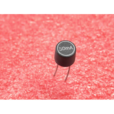Lot de 5: microfusible mini fusible radial TR5 rapide 50mA ( 0.05A ) ~ entraxe 5.08mm , Ø8x7mm (N10)