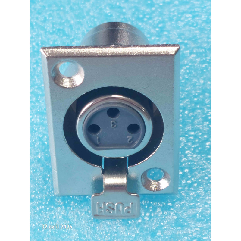 Lot x2: XLR3 Embase Femelle XLR 3 pin 3pts xlr 3broches Femelle Chassis  ( J0D )