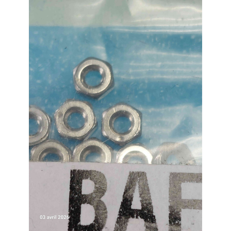 Lot de 121 Ecrous HU M2.5 Inox A4  HUY2.5 Ecrous 2.5mm Inox A4 ( 2Y2 )