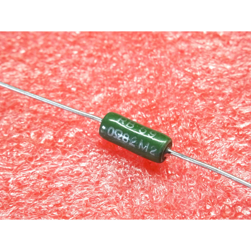 Lot de 5: résistance bobinée vitrifiée axiale 0.82-ohm 0R82 ~ RB59 5% 10x4mm 3-watt , sfernice (4A1)