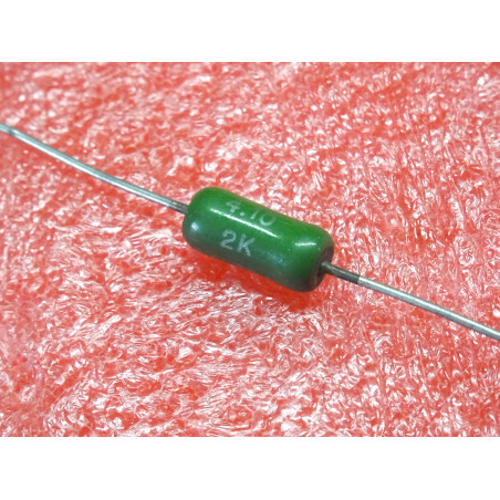 Lot de 5: résistance bobinée vitrifiée axiale 2K-ohm 2000R ~ RB59 5% 10x4mm 3-watt , sfernice (4A1)