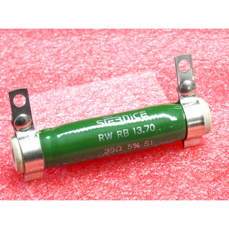 résistance bobinée 39-ohm 39R ~ 5% RW RB 70x13mm 28-watt (32W max) montage chassis , sfernice (4A5)