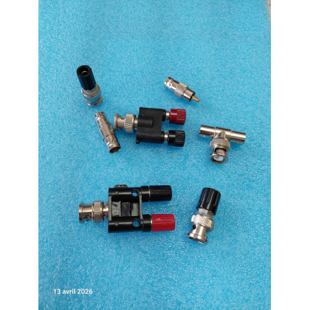Lot de 7 Adapateur BNC Fiche Banane 4mm Divers Modéles Neufs et Occasion ( Q5B )