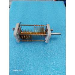 Condensateur Variable 2kV 2x 12à 35pF Condensateur à Air 2KV 2x 12/35pF Doré ( Q5B )