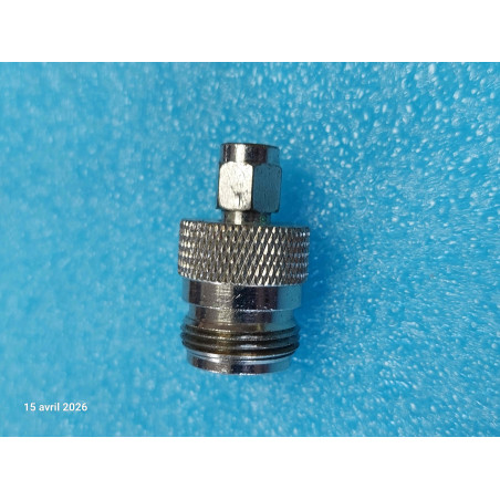 Adaptateur Fiche F Femelle vers SMA Male Connecteur Fiche F Femelle / SMA Mâle ( 4E2 )