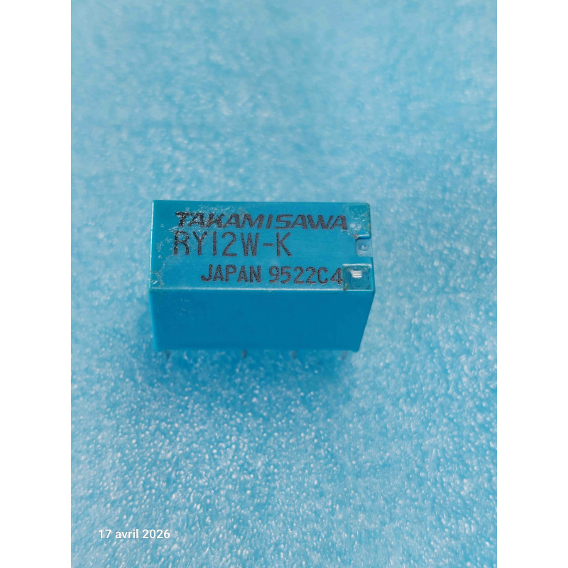 RY12W-K 12VDC TAKAMISAWA  RELAY Relais RY12W-K 12Vcc  8 Pins     ( CELAR 48B )