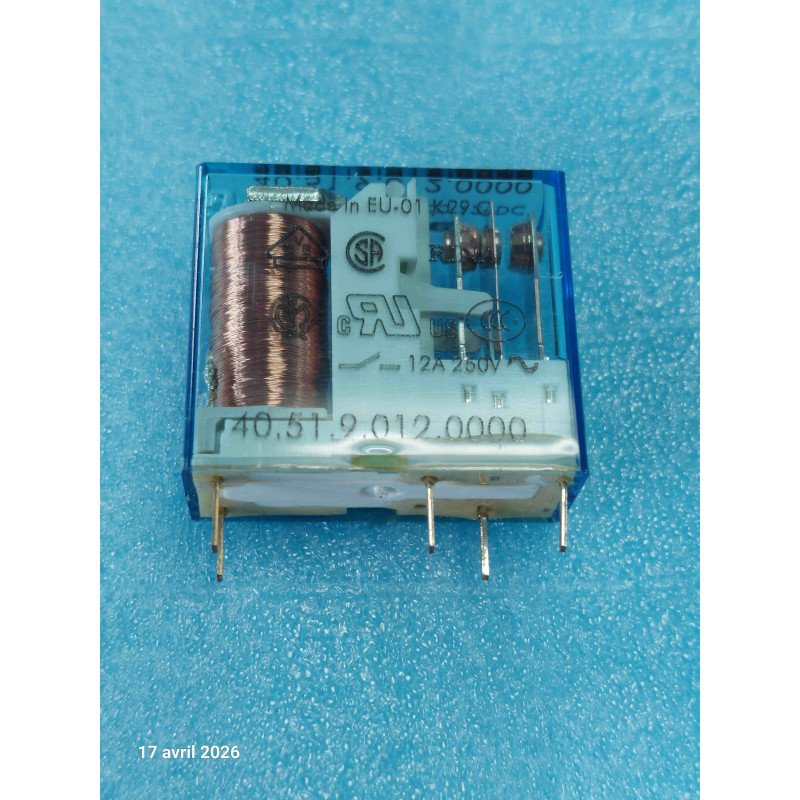 405190120000 12VDC FINDER RELAY Relais 4051.9012 12Vcc 5 Pins 12A  ( CELAR 48B )
