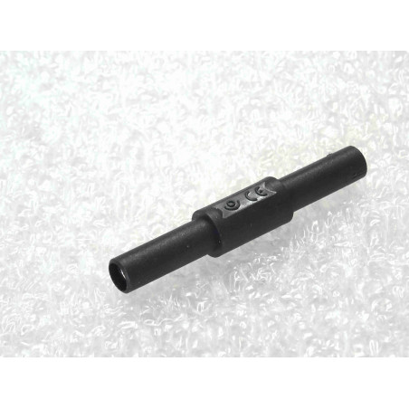 Lot de 2: fiche adaptateur banane 4mm femelle/femelle ~ Electro-PJP 3310-IEC-NOIR ~ 36A , 1000V (2V1)