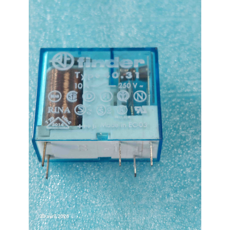 Relais 24Vdc Finder 40.31.9.024.0000 10A - 250V 1RT 5 pins 4031 24V ( TIRO11 )