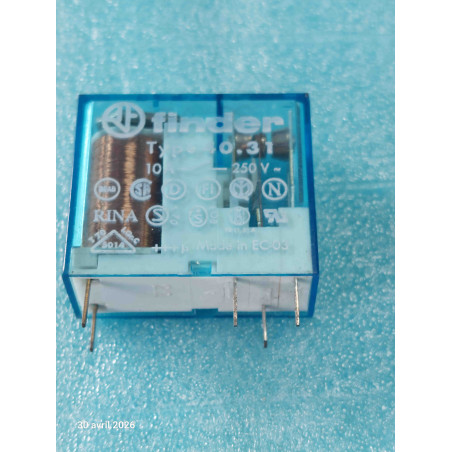 Relais 24Vdc Finder 40.31.9.024.0000 10A - 250V 1RT 5 pins 4031 24V ( TIRO11 )