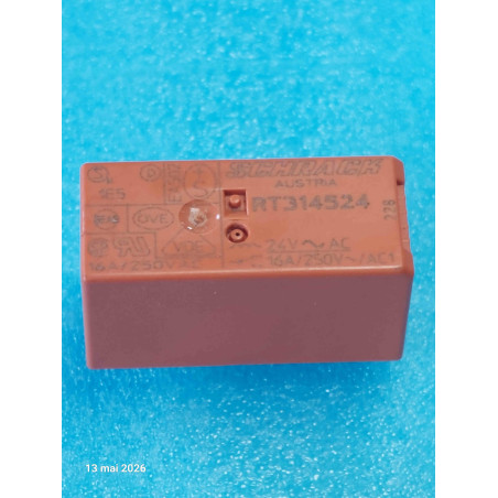 RT314524 Relais Schrack 24Vac 16A-250V Relay 8 pins Bobine 24Vac  ( TIRO11 )