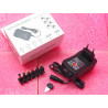 bloc alimentation universel PSE50245 EU 30W ~ tensions possibles: 3V, 4.5V, 5V, 6V, 7.5V, 9V, USB (2A max) et 12V (1.5Amax)[4C]