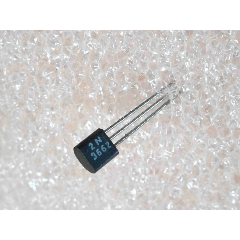 Lot de 2: transistor 2N 3662 ~ 2N3662 Si NPN ~ Uce0 12V ~ boîtier TO-92
