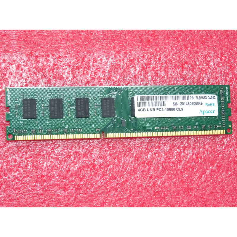 barette de 4Go de RAM Apacer 76.B153G.C4A0C unbuffered DDR3 4GB UNB PC3-10600 CL9