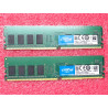 Lot de 2 barettes de 4Go de RAM micron crucial CT4G4DFS8213.C8FBD2 1Rx8 4GB DDR4-2133 UDIMM 1.2V CL15
