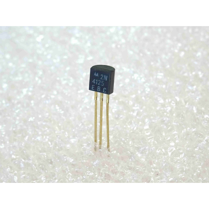 Lot de 5: transistor 2N 4125 ~ 2N4125 Si PNP general purpose amplifier ~ Uce0 30V , Ic max 200mA 0.2A, Pd 625mW ~ pattes dorées