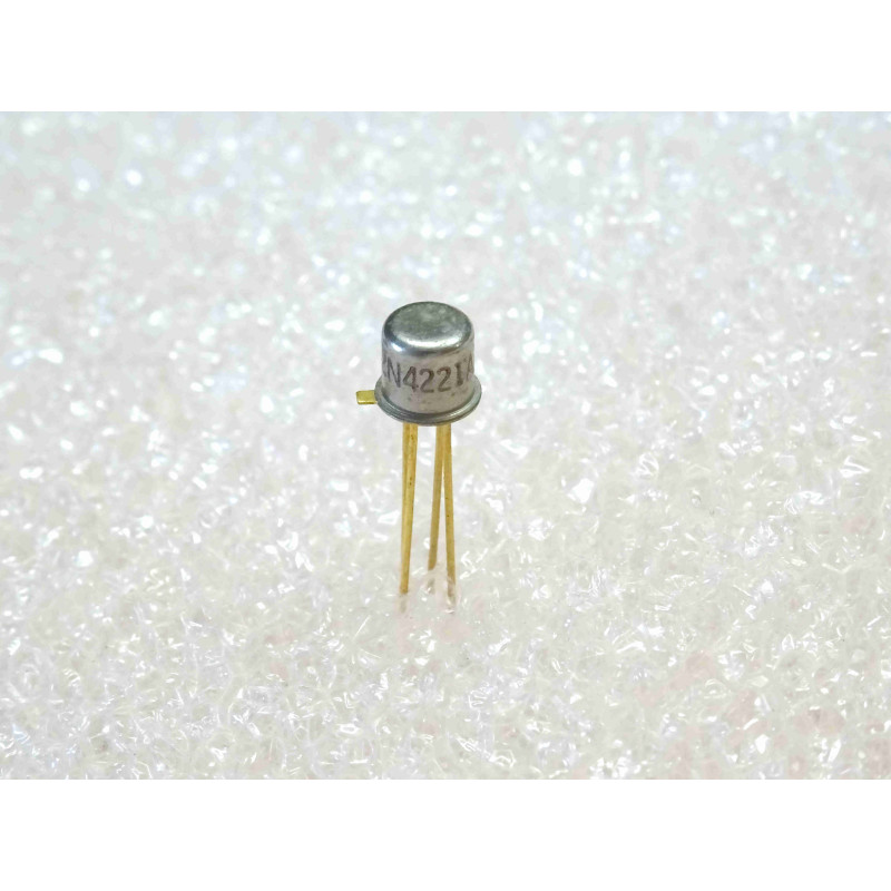 Lot de 2: transistor 2N 4221 A ~ 2N4221A Si N-chanel JFET ~ Ugss 30V , Idss 6mA ~ boîtier TO-72 , 4 pattes dorées , motorola