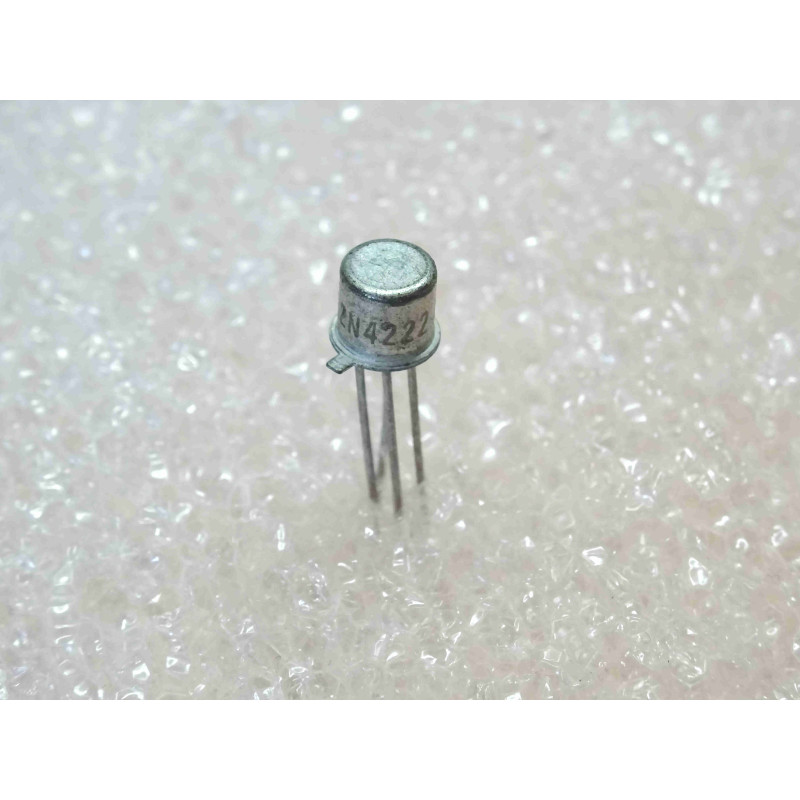 Lot de 2: transistor 2N 4222 ~ 2N4222 Si N-chanel JFET ~ Ugss 30V , Idss 15mA ~ boîtier TO-72 , 4 pattes, siliconix