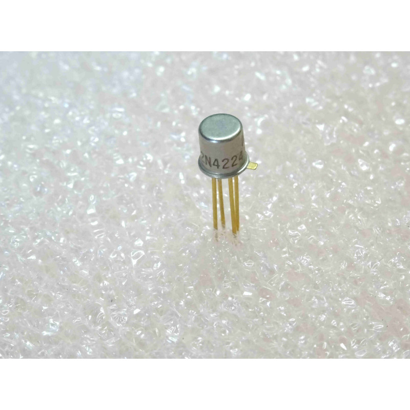 Lot de 3: transistor 2N 4224 ~ 2N4224 N-channel JFET high frequency amplifier BVgss -30V,Idss 20mA,boîtier TO72,4 pattes dorées